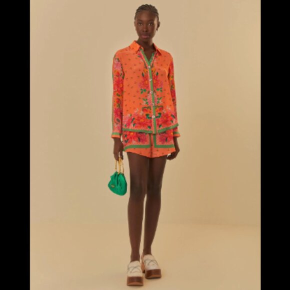 Brand New Farm Rio Fruit Garden Long-Sleeve Buttondown Shirt - Picture 14 of 16